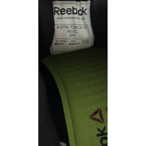 REEBOK SUBLITE CUSHION MENS 11.5 ALLOY TOE ATHLETIC WORK SHOES RB4041 BLACK ASTM - Picture 12 of 12